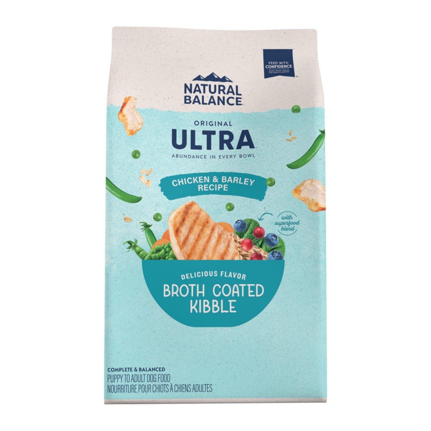 Natural Balance Pet Foods Ultra Broth Coated Dry Dog Food Chicken & Barley, 1ea/24 lb