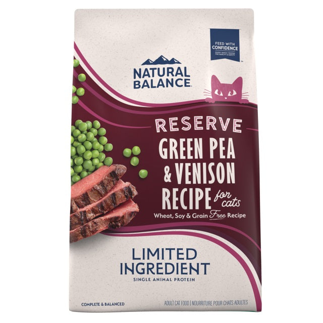 Natural Balance Pet Foods L.I.D. Reserve Dry Cat Food Green Pea & Venison 1ea/4 lb