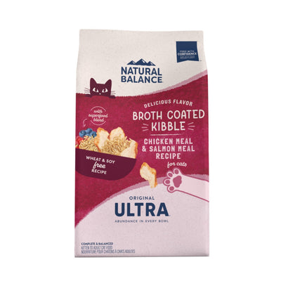 Natural Balance Pet Foods Ultra Broth Coated Dry Cat Food Chicken & Salmon, 1ea/6 lb