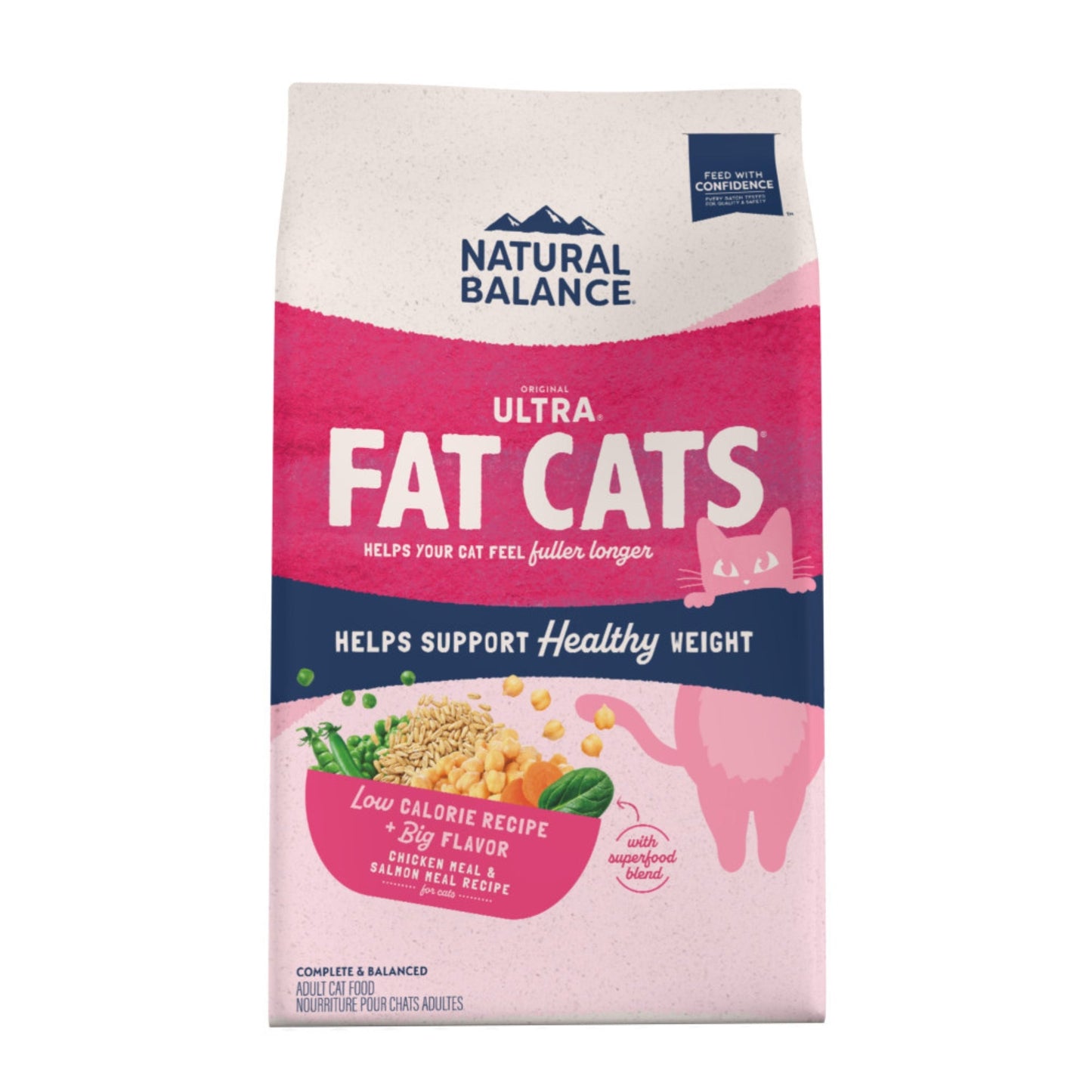 Natural Balance Pet Foods Ultra Fat Cats Dry Cat Food Chicken & Salmon, 1ea/6 lb