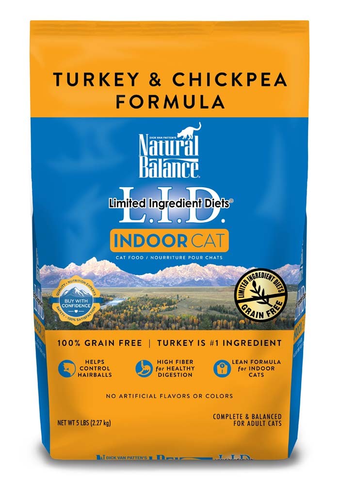 Natural Balance Pet Foods L.I.D. Indoor Dry Cat Food Turkey & Chickpea 1ea/5 lb