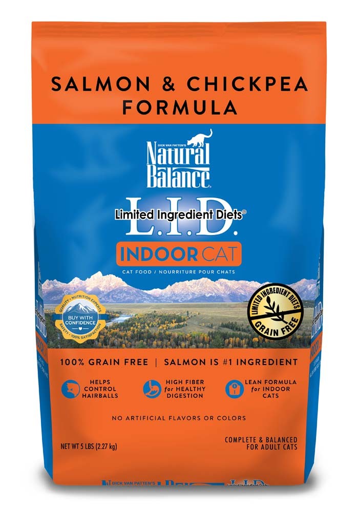 Natural Balance Pet Foods L.I.D. Indoor Dry Cat Food Salmon & Chickpea 1ea/5 lb