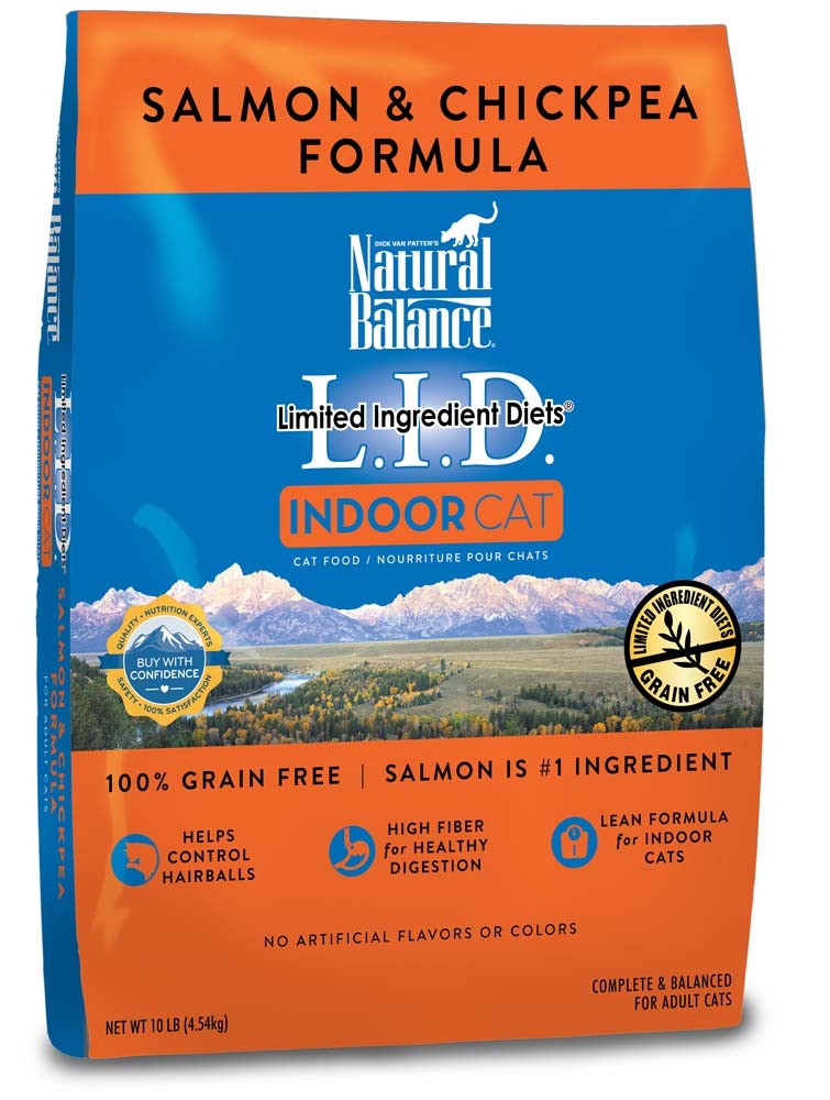 Natural Balance Pet Foods L.I.D. Indoor Dry Cat Food Salmon & Chickpea 1ea/10 lb