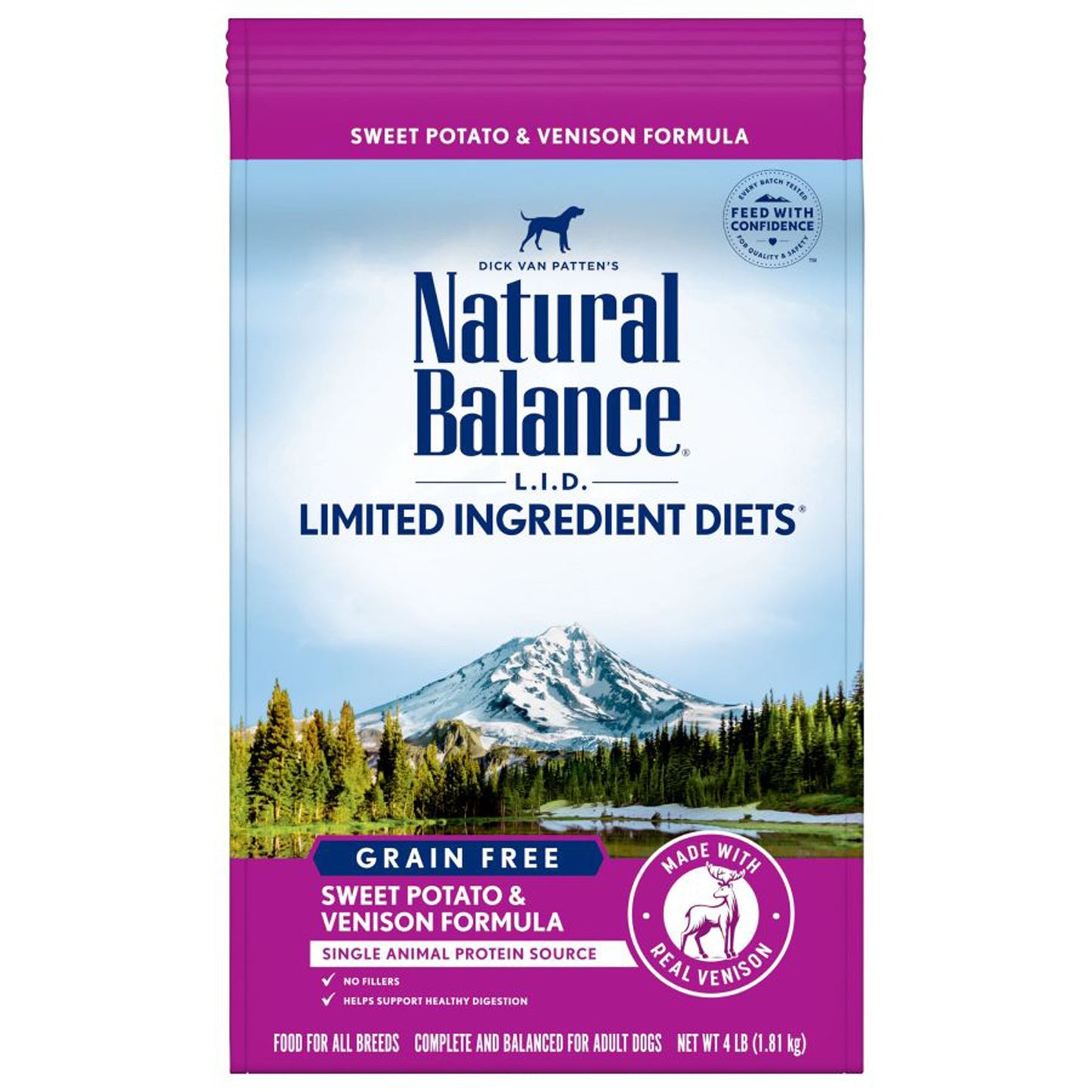 Natural Balance Pet Foods L.I.D. Adult Dry Dog Food Sweet Potato & Venison 1ea/4 lb
