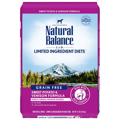 Natural Balance Pet Foods L.I.D. Adult Dry Dog Food Sweet Potato & Venison 1ea/12 lb