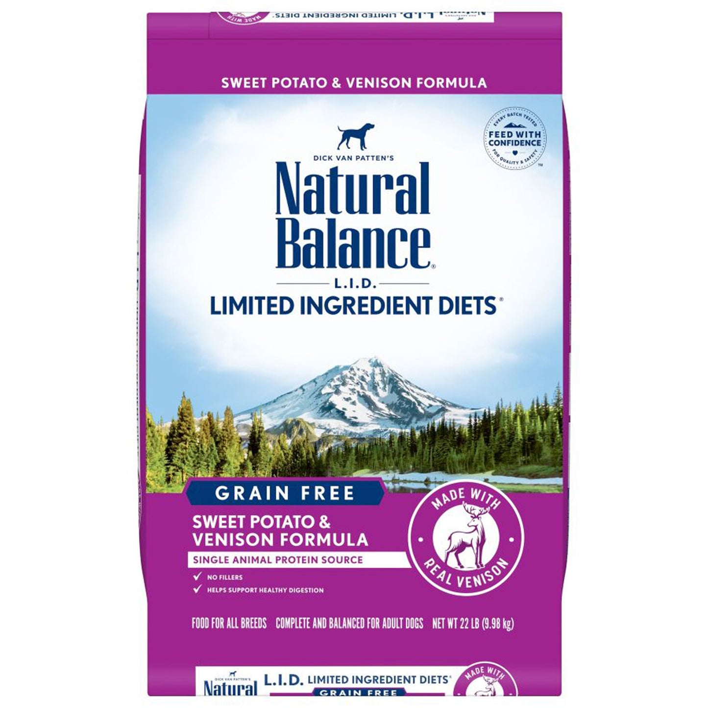 Natural Balance Pet Foods L.I.D. Adult Dry Dog Food Sweet Potato & Venison 1ea/22 lb