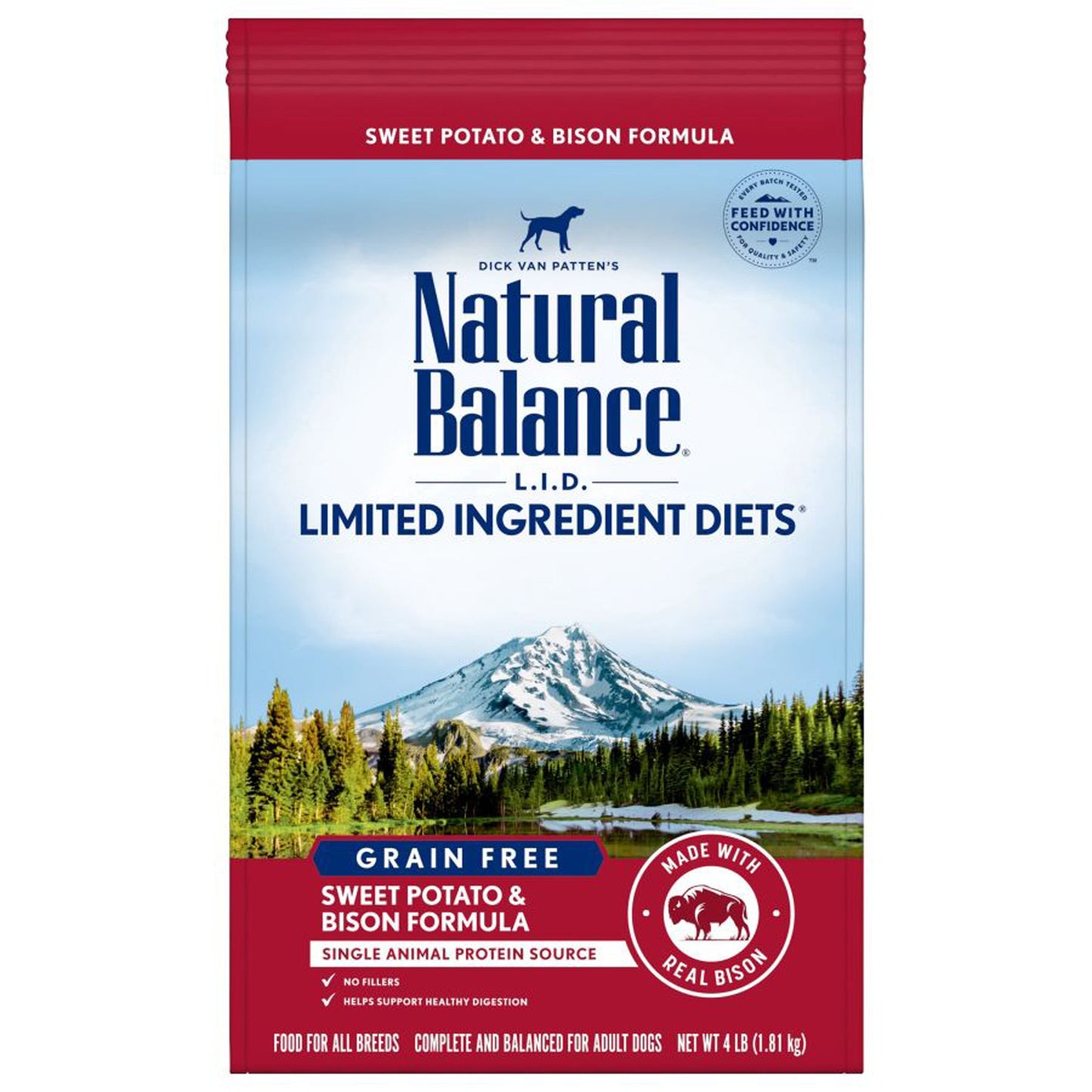 Natural Balance Pet Foods L.I.D. Adult Dry Dog Food Sweet Potato & Bison 1ea/4 lb