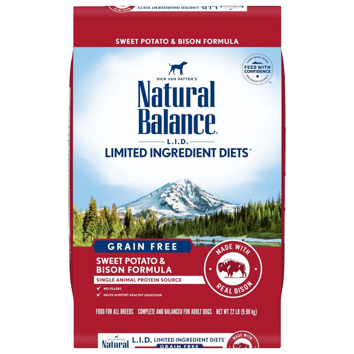 Natural Balance Pet Foods L.I.D. Adult Dry Dog Food Sweet Potato & Bison 1ea/22 lb
