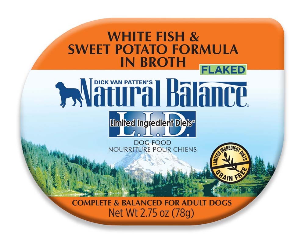 Natural Balance Pet Foods L.I.D. Wet Dog Food White Fish & Sweet Potato in Broth 2.75oz. (Case of 24)