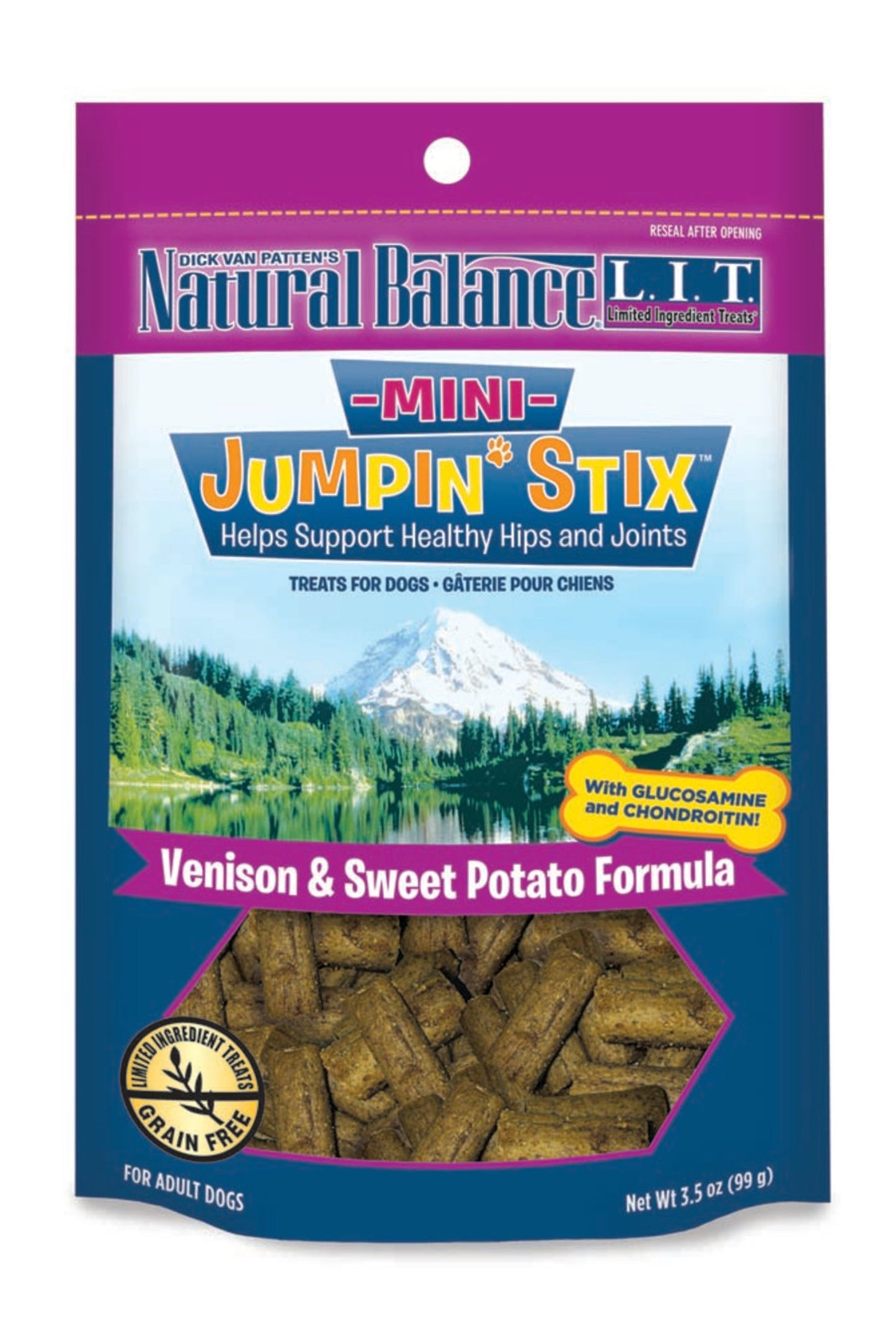 Natural Balance Pet Foods Rewards Jumpin' Stix Soft & Meaty Dog Treats Mini Venison 1ea/4 oz