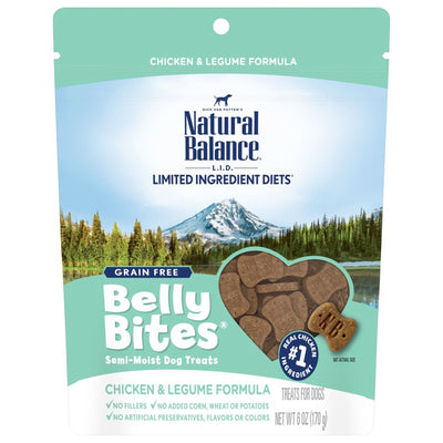 Natural Balance Pet Foods Belly Bites Dog Treats Chicken & Legume 1ea/6 oz