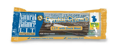 Natural Balance Pet Foods L.I.D Grain Free Dental Chews Duck 1ea/13 oz, 22 ct, SM