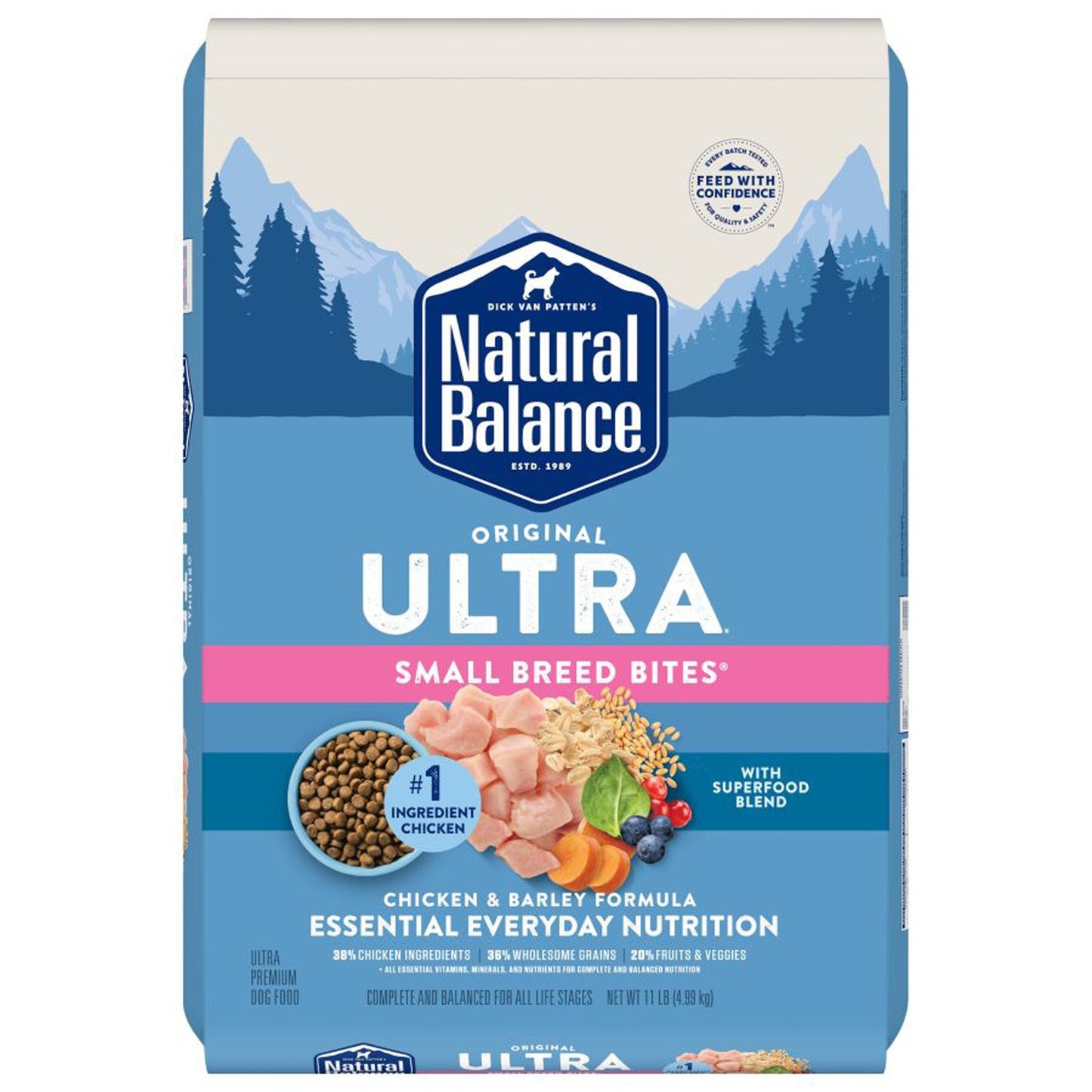 Natural Balance Pet Foods Ultra Small Breed Bites Dry Dog Food Chicken 1ea/11 lb