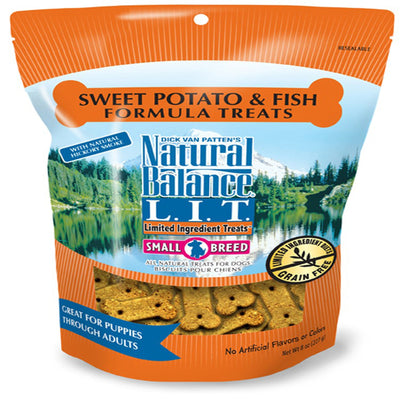 Natural Balance Pet Foods Rewards Bite-Size Crunchy Biscuits Small Breed Dog Treats Fish & Sweet Potato 1ea/8 oz