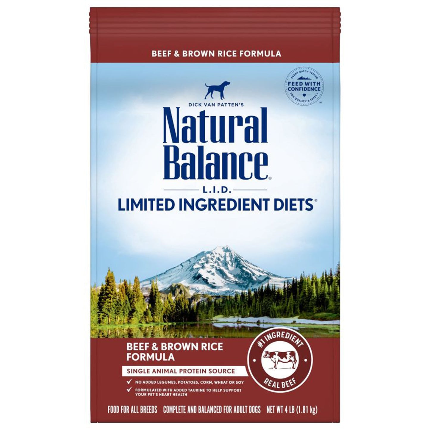 Natural Balance Pet Foods L.I.D. Adult Dry Dog Food Beef & Brown Rice 1ea/4 lb