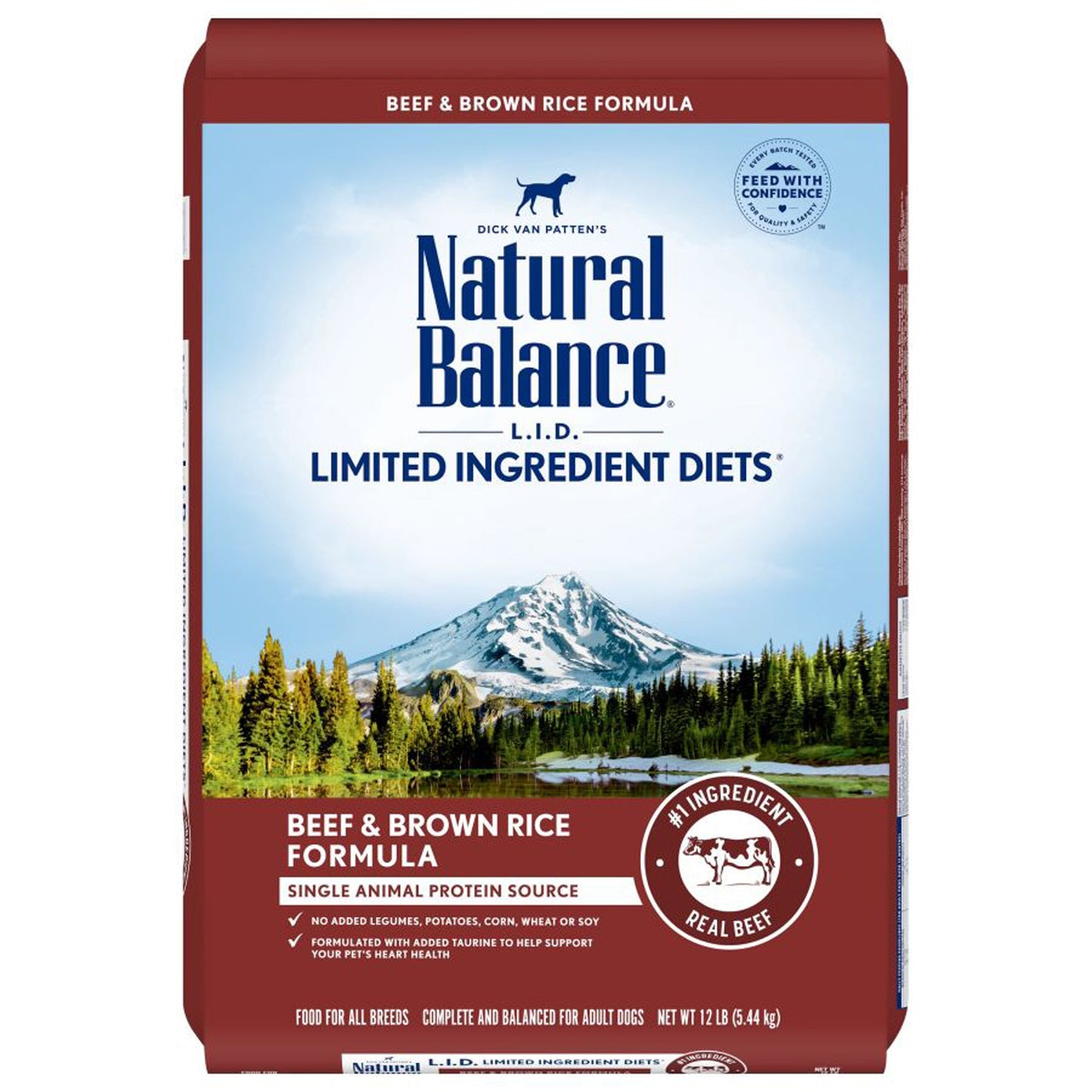 Natural Balance Pet Foods L.I.D. Adult Dry Dog Food Beef & Brown Rice 1ea/12 lb