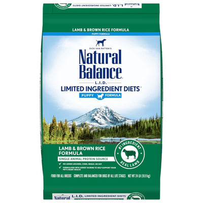 Natural Balance Pet Foods L.I.D. Puppy Dry Dog Food Lamb & Brown Rice 1ea/24 lb