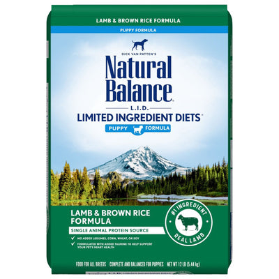Natural Balance Pet Foods L.I.D. Puppy Dry Dog Food Lamb & Brown Rice 1ea/12 lb