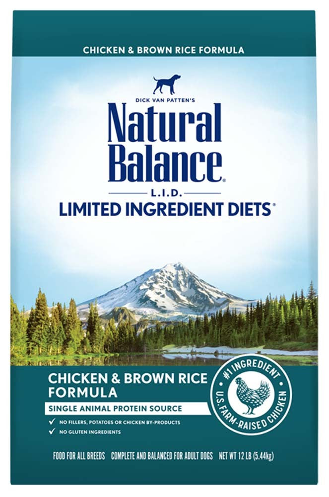 Natural Balance Pet Foods L.I.D. Adult Dry Dog Food Chicken & Brown Rice 1ea/12 lb