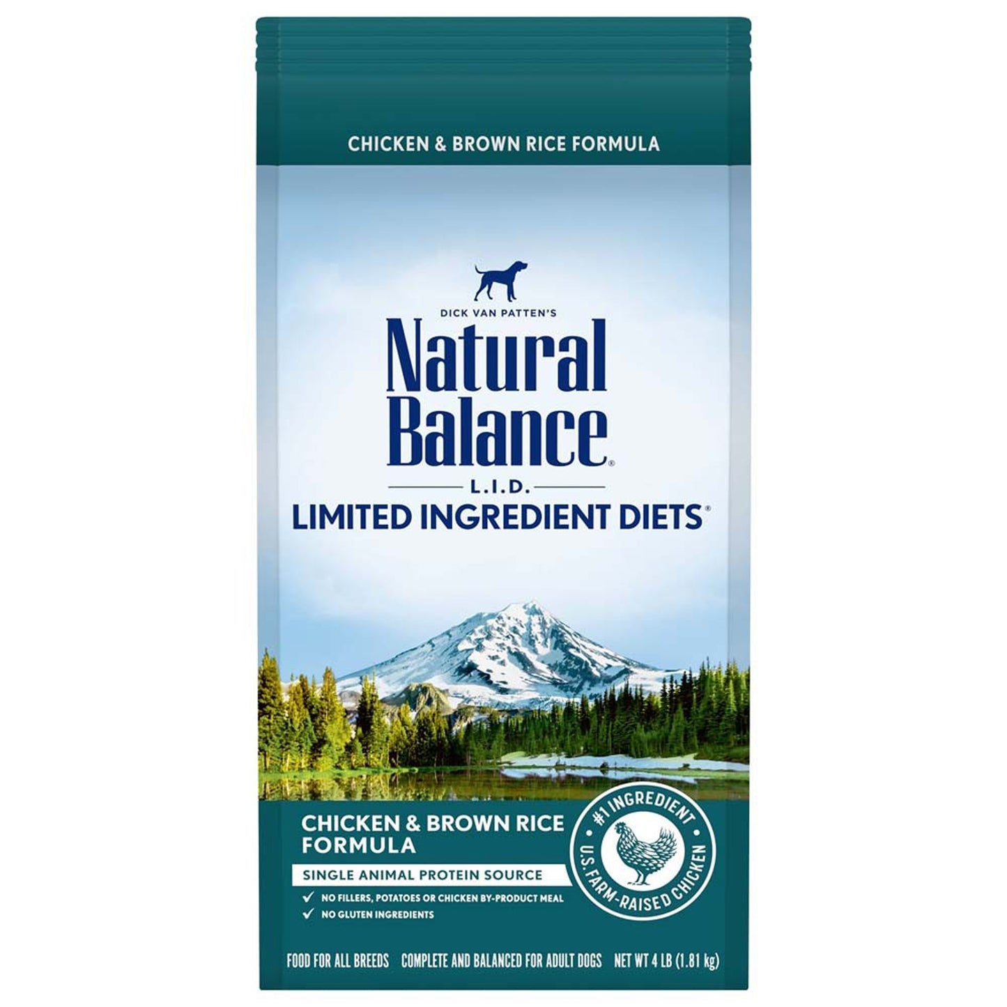 Natural Balance Pet Foods L.I.D. Adult Dry Dog Food Chicken & Brown Rice 1ea/4 lb