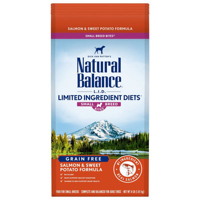 Natural Balance Pet Foods L.I.D. Small Breed Bites Dry Dog Food Salmon & Sweet Potato 1ea/4 lb