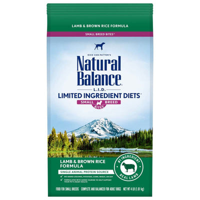 Natural Balance Pet Foods L.I.D. Small Breed Bites Dry Dog Food Lamb & Brown Rice 1ea/4 lb