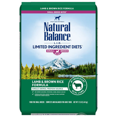 Natural Balance Pet Foods L.I.D. Small Breed Bites Dry Dog Food Lamb & Brown Rice 1ea/12 lb