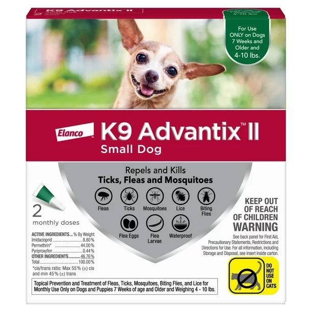 K9 Advantix Ii Dog Small Green 2-Pack (Case of 2)