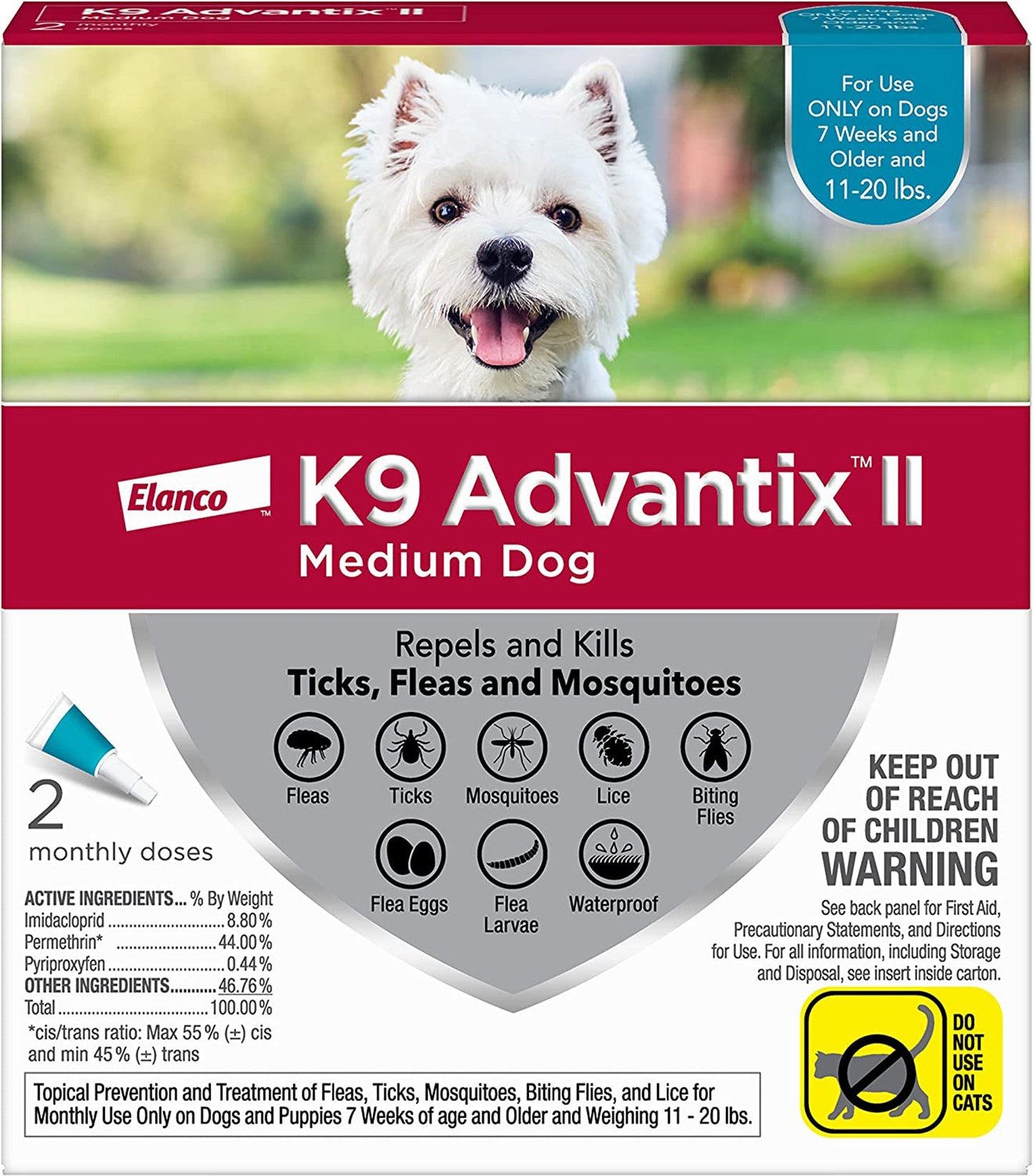K9 Advantix Ii Dog Medium Teal 2-Pack (Case of 2)