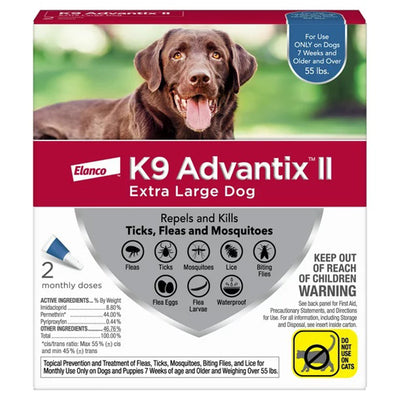 K9 Advantix Ii Dog Extra Large Blue 2-Pack  (Case of 2)