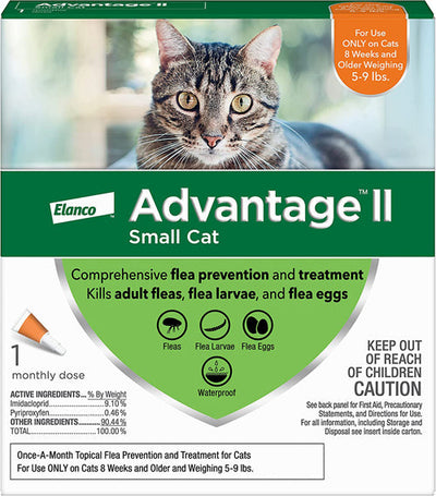 Advantage II Small Cat Single Dose Orange