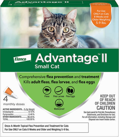 Advantage Cat Small Orange 4-Pack (Case of 4)