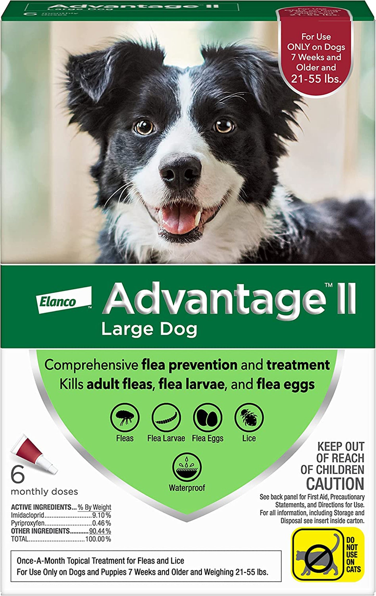 Advantage Ii Dog Large Red 6-Pack