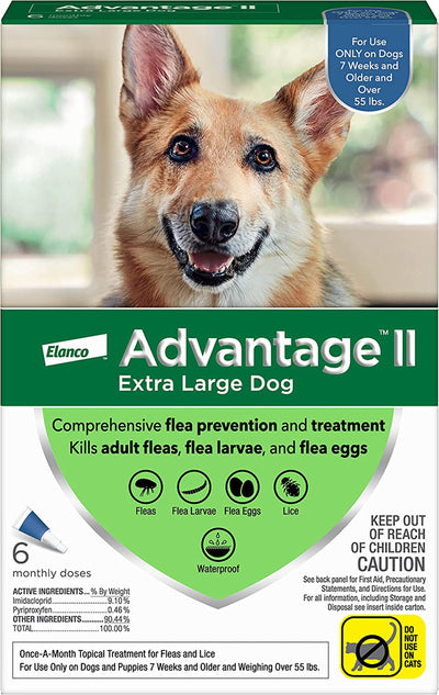 Advantage Ii Dog Extra Large Blue 6-Pack