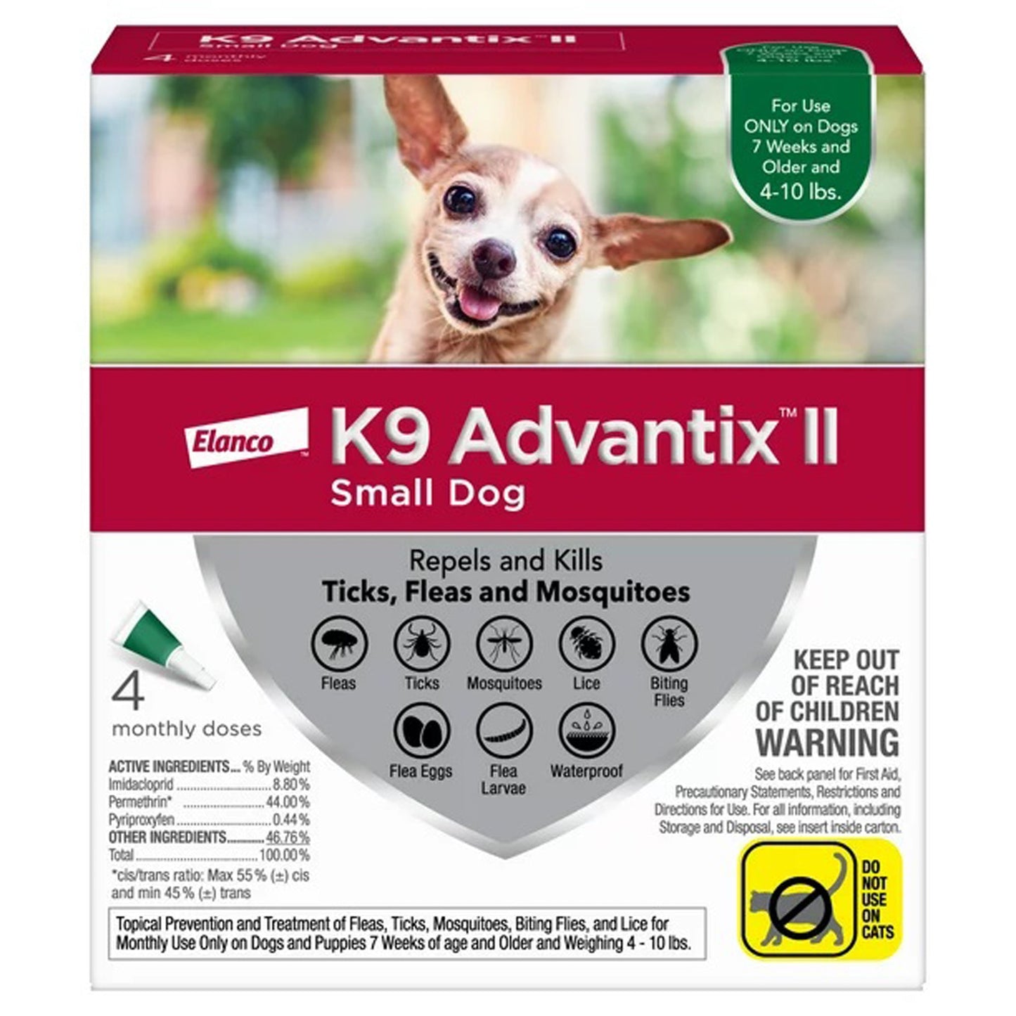 K9 Advantix Ii Dog Small Green 4-Pack (Case of 4)