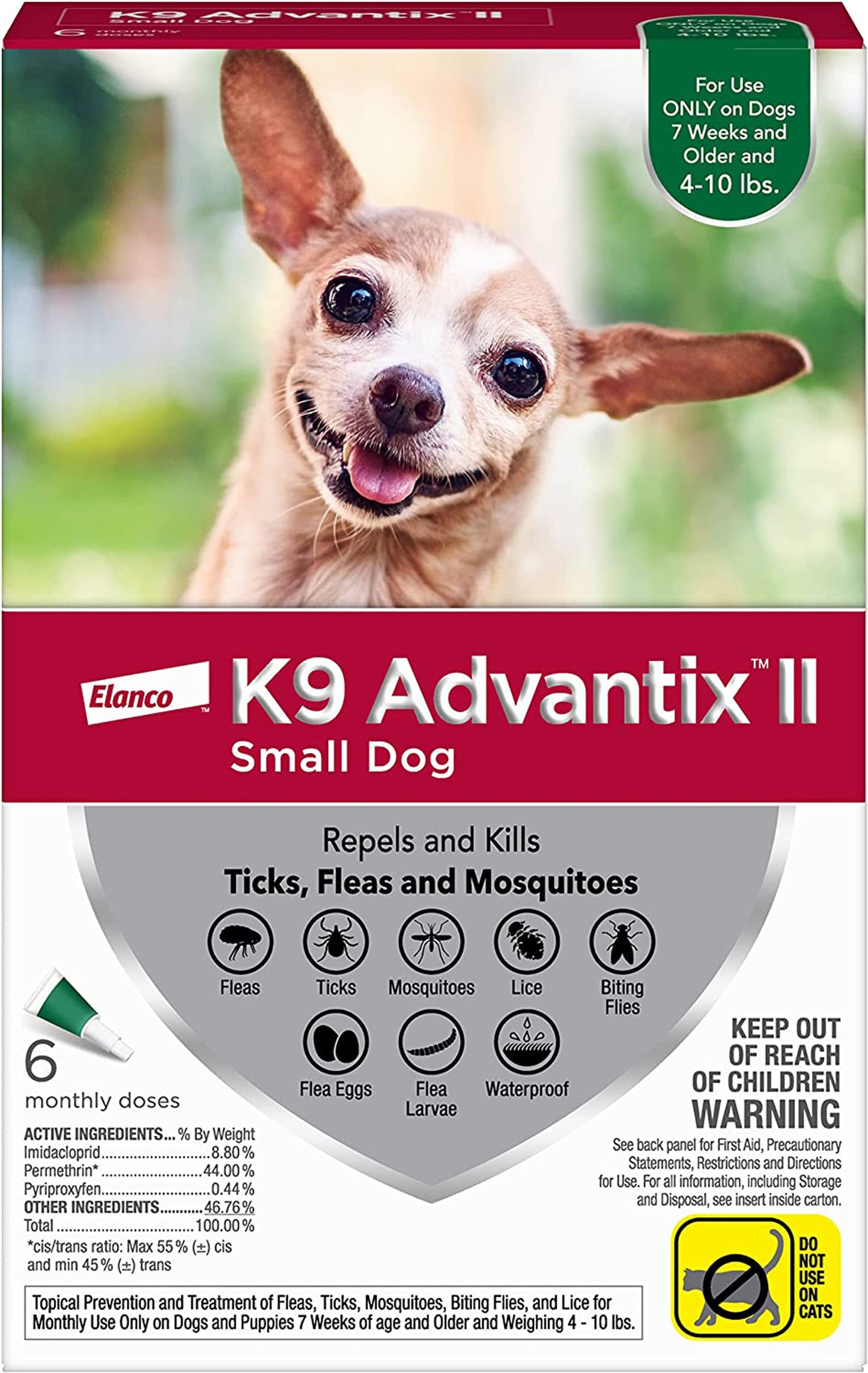 K9 Advantix Ii Dog Small Green 6-Pack (Case of 6)