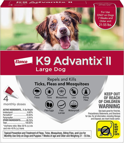 K9 Advantix Ii Dog Large Red 4-Pack (Case of 4)