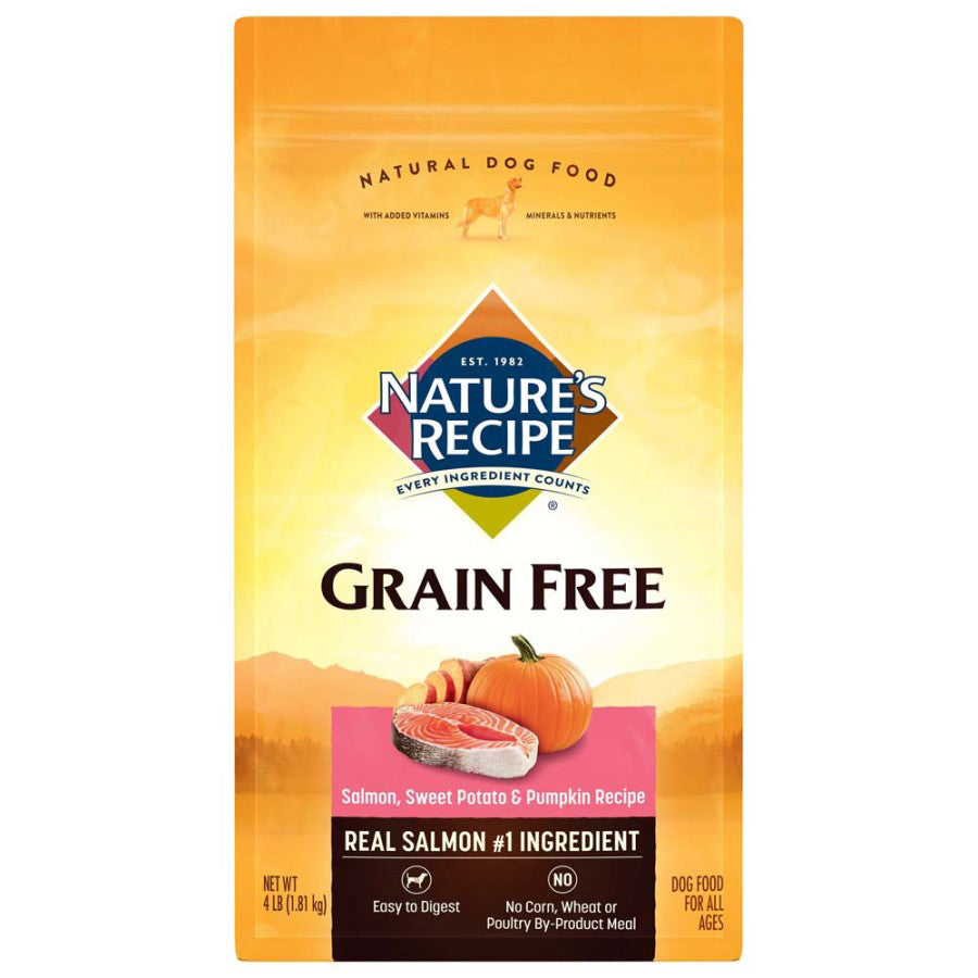Nature's Recipe Grain Free Dry Dog Food Salmon, Sweet Potato & Pumpkin 1ea/4 lb