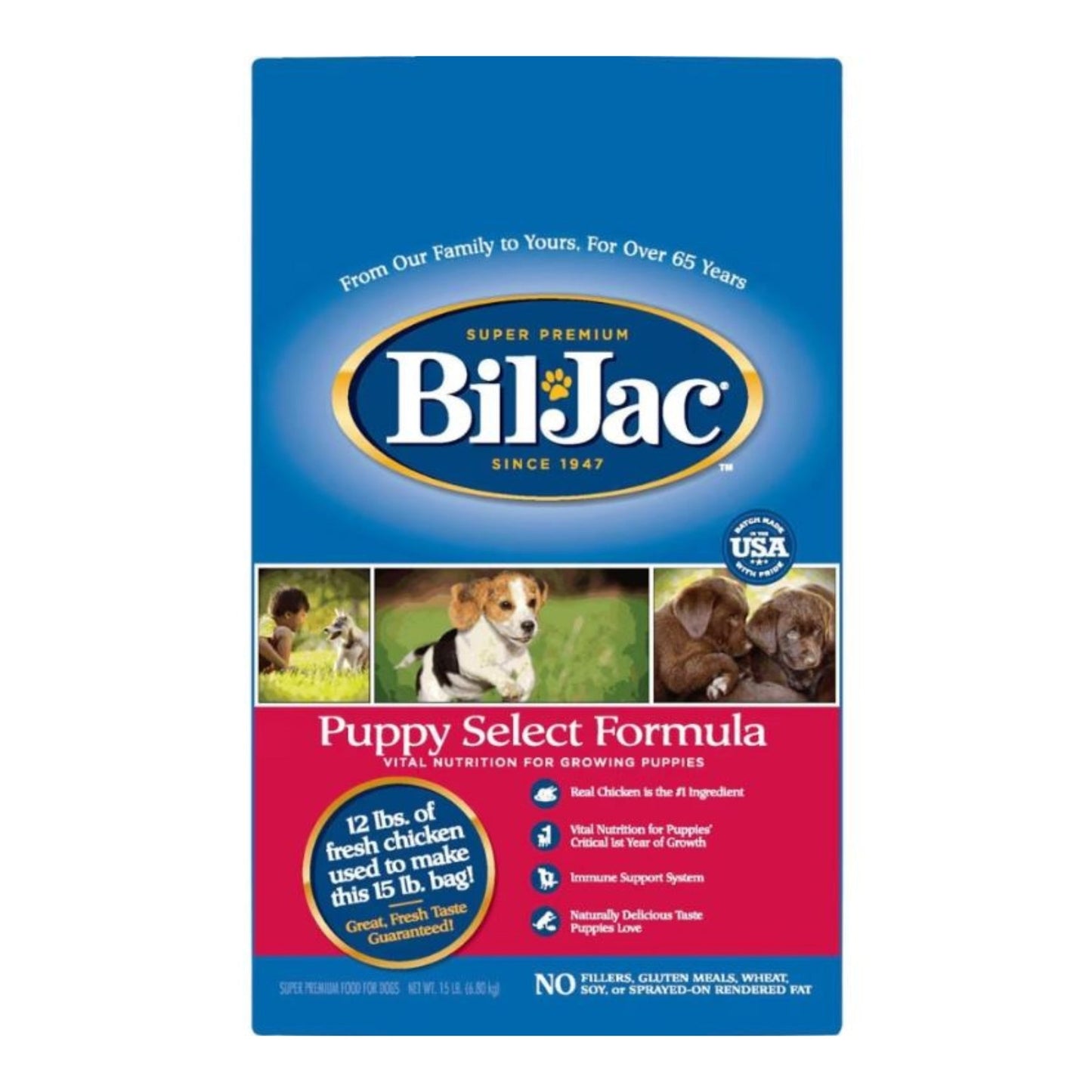 Bil-Jac Select Puppy Dog Food Chicken 15Lbs.