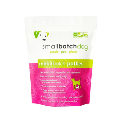 Smallbatch Dog Frozen Rabbit Patties 6Lb