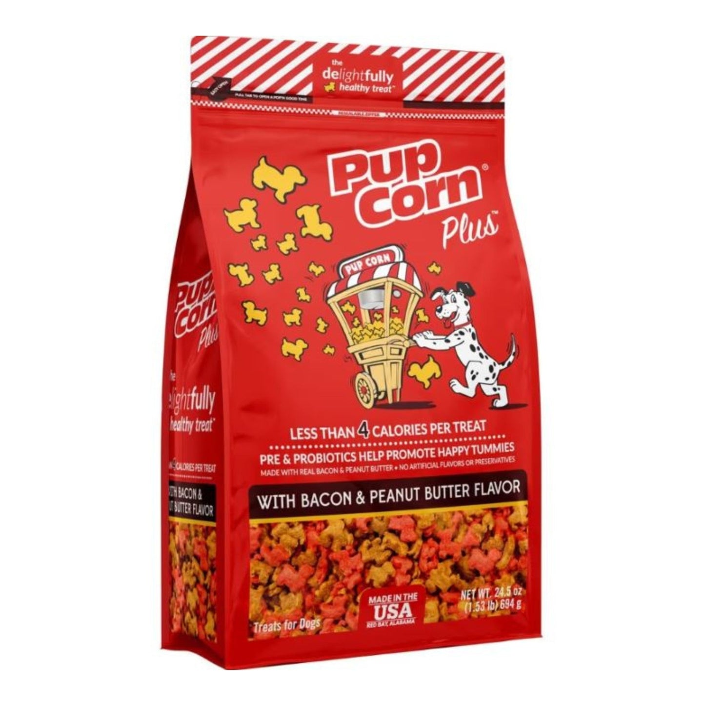 Pupcorn Plus Dog Treats Bacon/Peanut Butter 24.5oz.