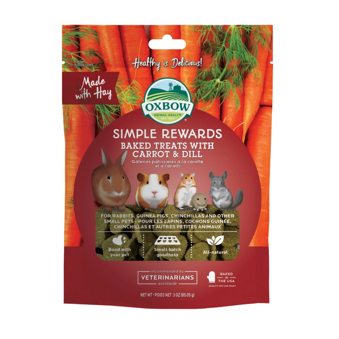 Oxbow Animal Health Simple Rewards Baked Small Animal Treats w/Carrot & Dill 1ea/3 oz