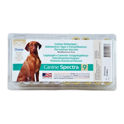 Canine Spectra 9 Dog Vaccine without Syringe 1 Dose (Case of 25)