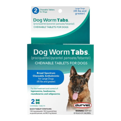 Durvet Dog Worm Tabs 45 Lb-2 count