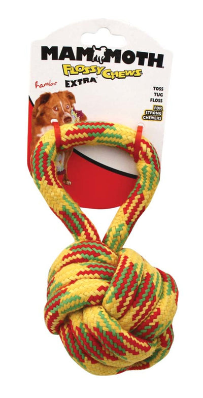 Mammoth Pet Products EXTRA Monkey Fist With Handle Dog Toy Multi-Color 1ea/3.5 in, MD