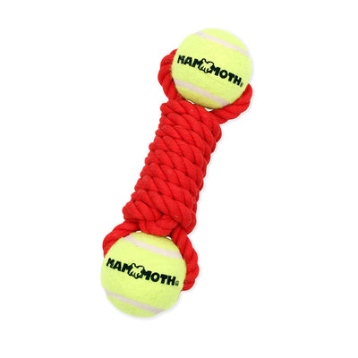 Mammoth Pet Products Twister Bone w/2 Tennis Balls Dog Toy Red 1ea/MD, 9 in