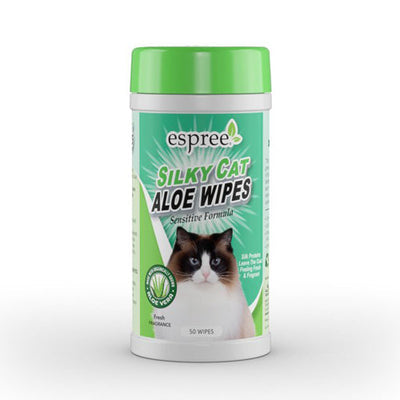 Espree Silky Cat Aloe Wipes Sensitive Formula Fresh Scent 1ea/50 ct