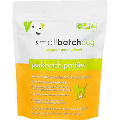 Smallbatch Dog Frozen Pork Patties 6Lb