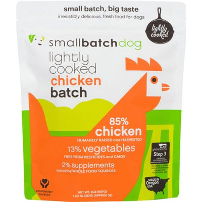 Smallbatch Dog Frozen Lightly Cooked Chicken 2Lb