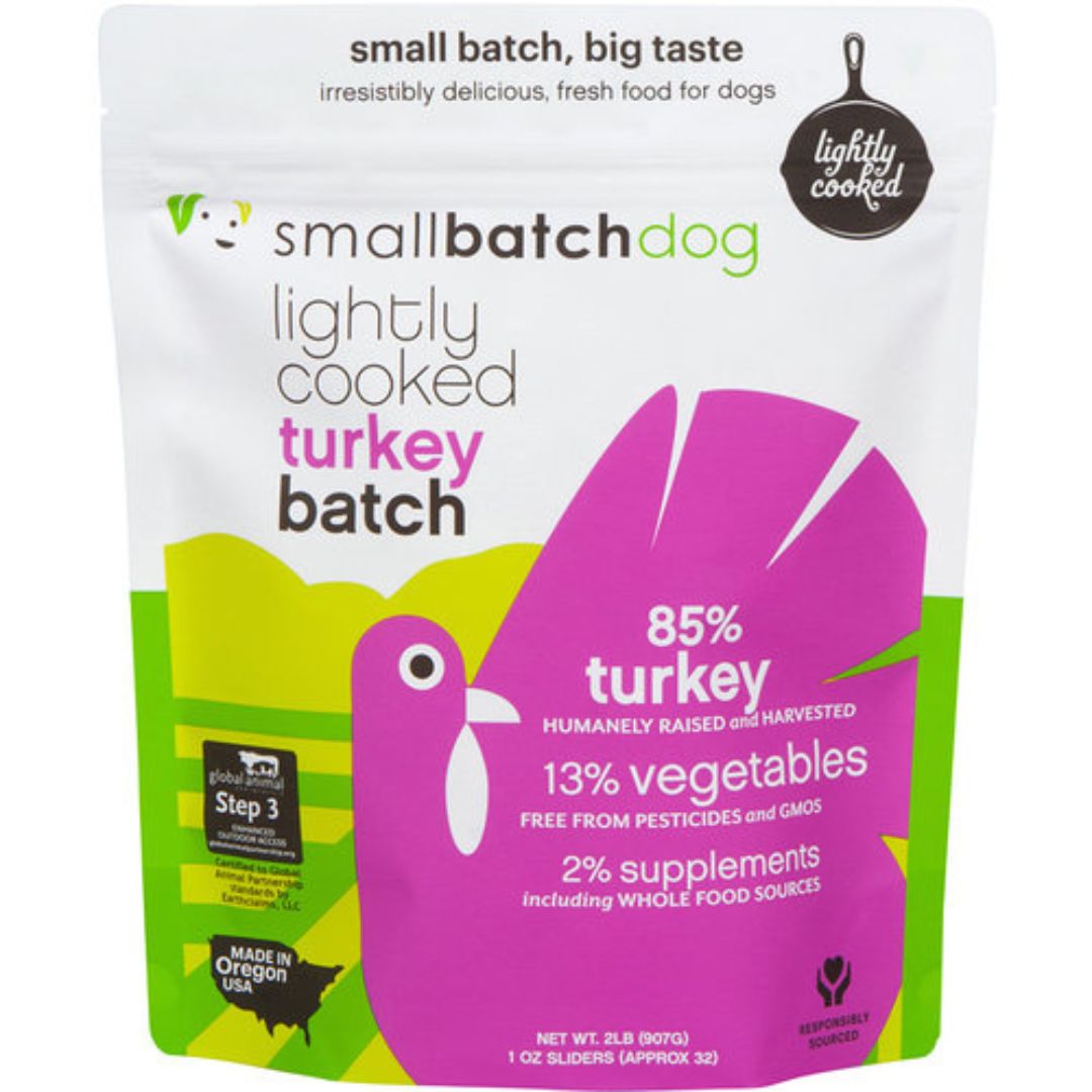 Smallbatch Dog Frozen Lightly Cooked Turkey 2Lb